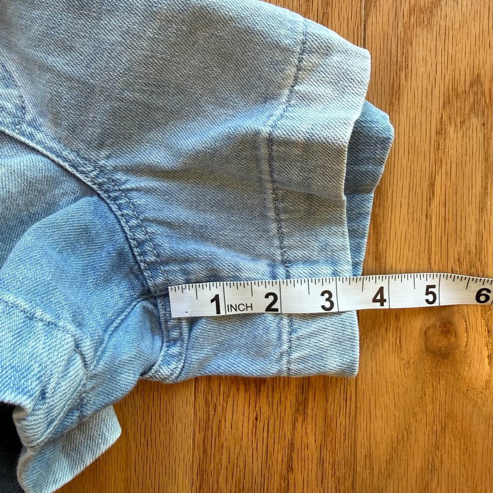 GAP Light Blue Denim Drawstring Elastic Waist Wom… - image 4